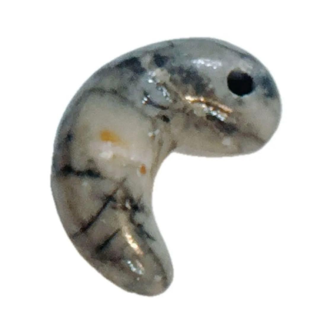 勾玉　古墳時代　縄文時代　古美術　貴重　グレー系30×17×10mm 土出