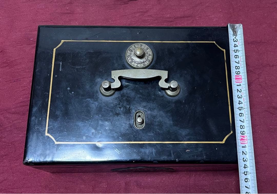 【希少品】千鳥式手提金庫　明治大正　戦前アンティーク　　ヴィンテージ　古道具