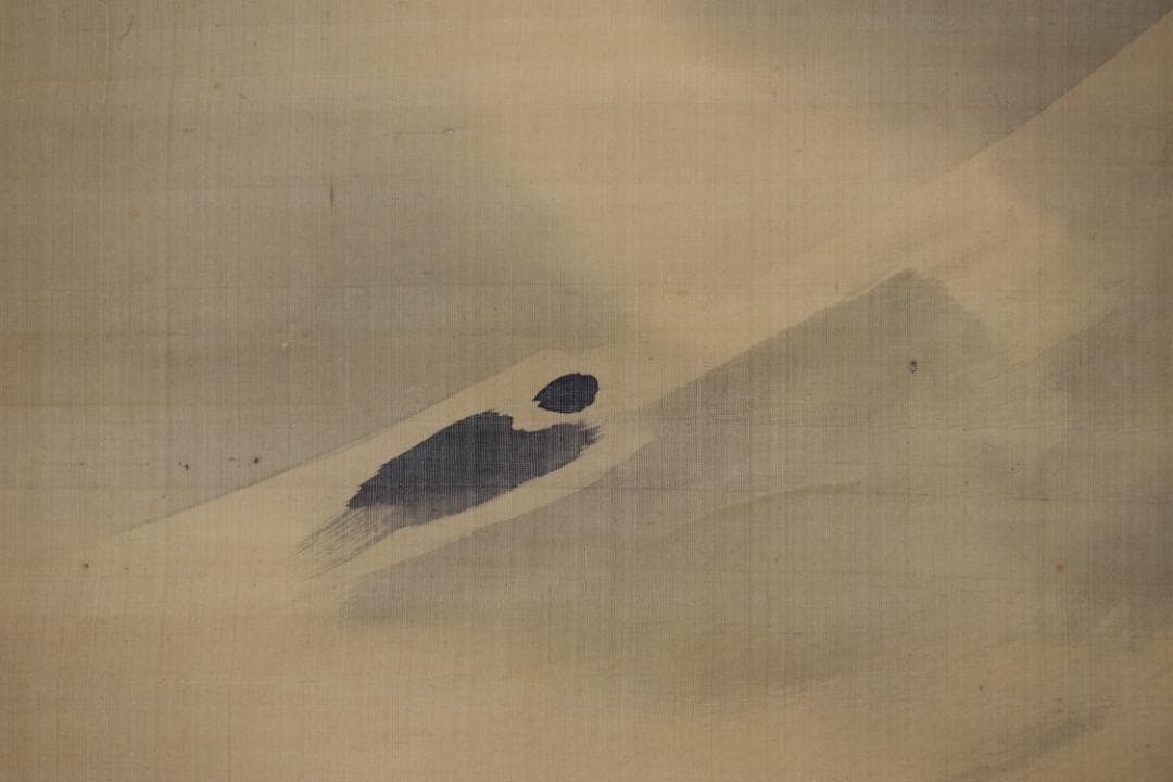 【真作】菊池容斎/富士山図/富嶽図/横物/掛軸☆宝船☆Z-504