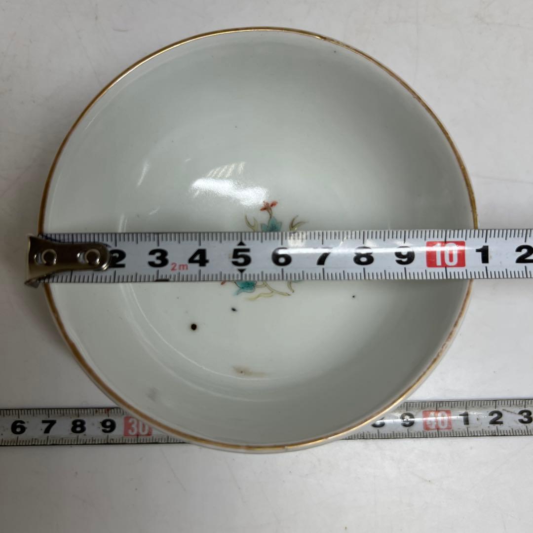 江戸後期　柿右衛門蓋茶碗　5客　幅約11㎝　 東R8-0214☆2F