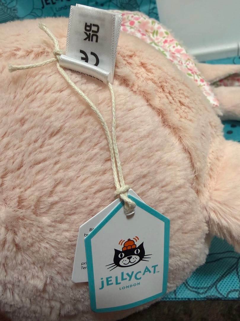  ピンクのうさぎぬいぐるみ 約36cm L