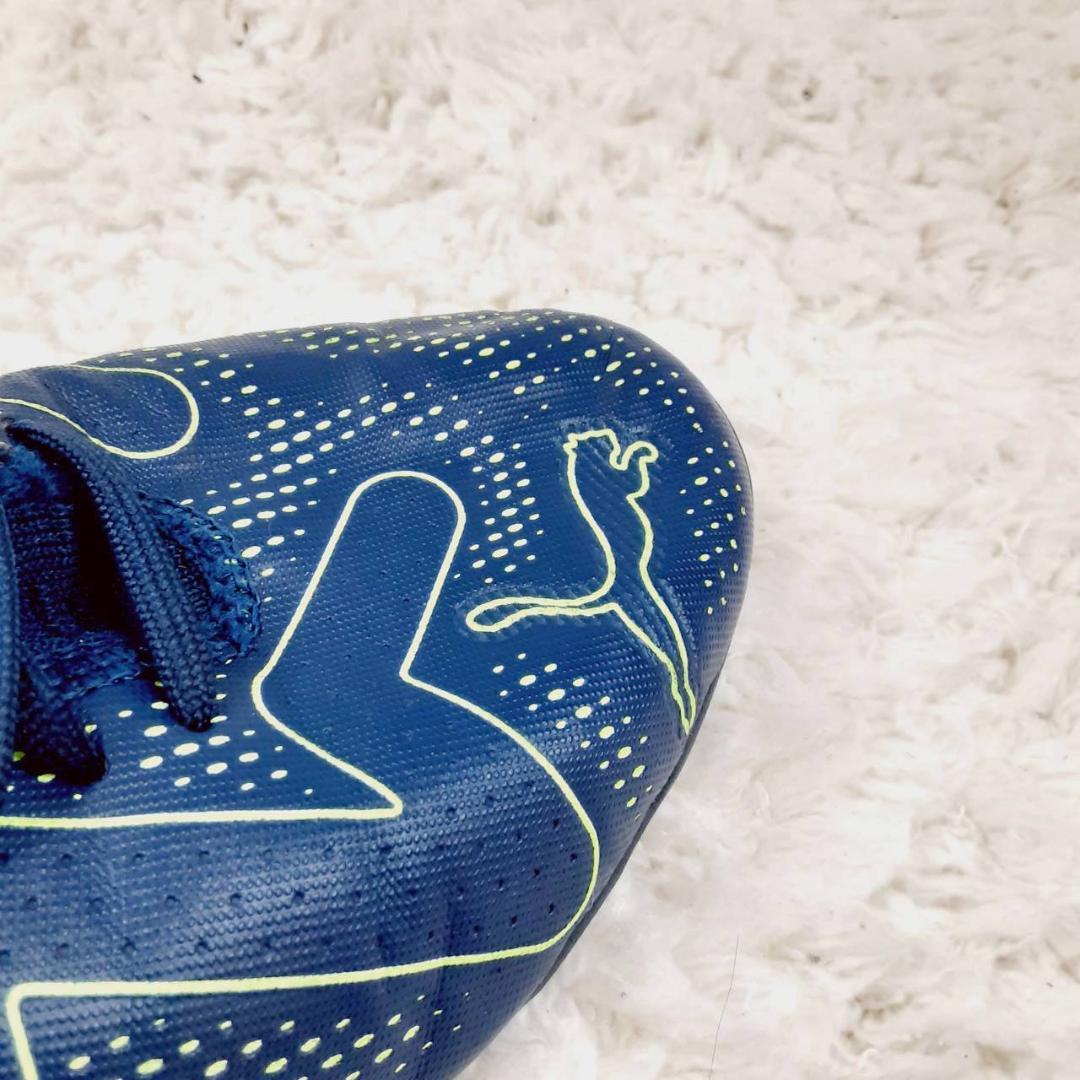 美品 27㎝◎PUMA プーマ サッカートレーニングシューズ ネイビー ライム