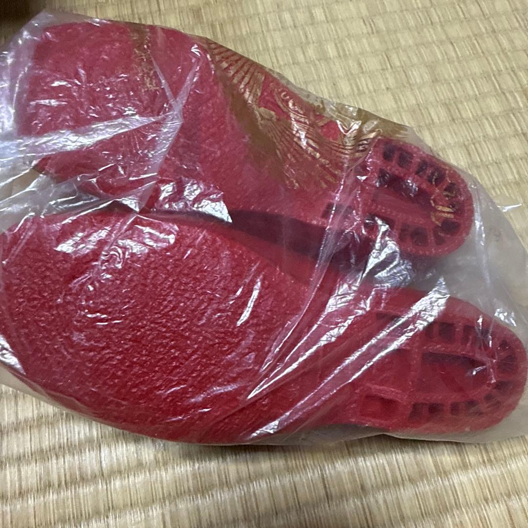 昭和レトロ　仮面ライダー V3 レッド 赤 子供用 サンダル