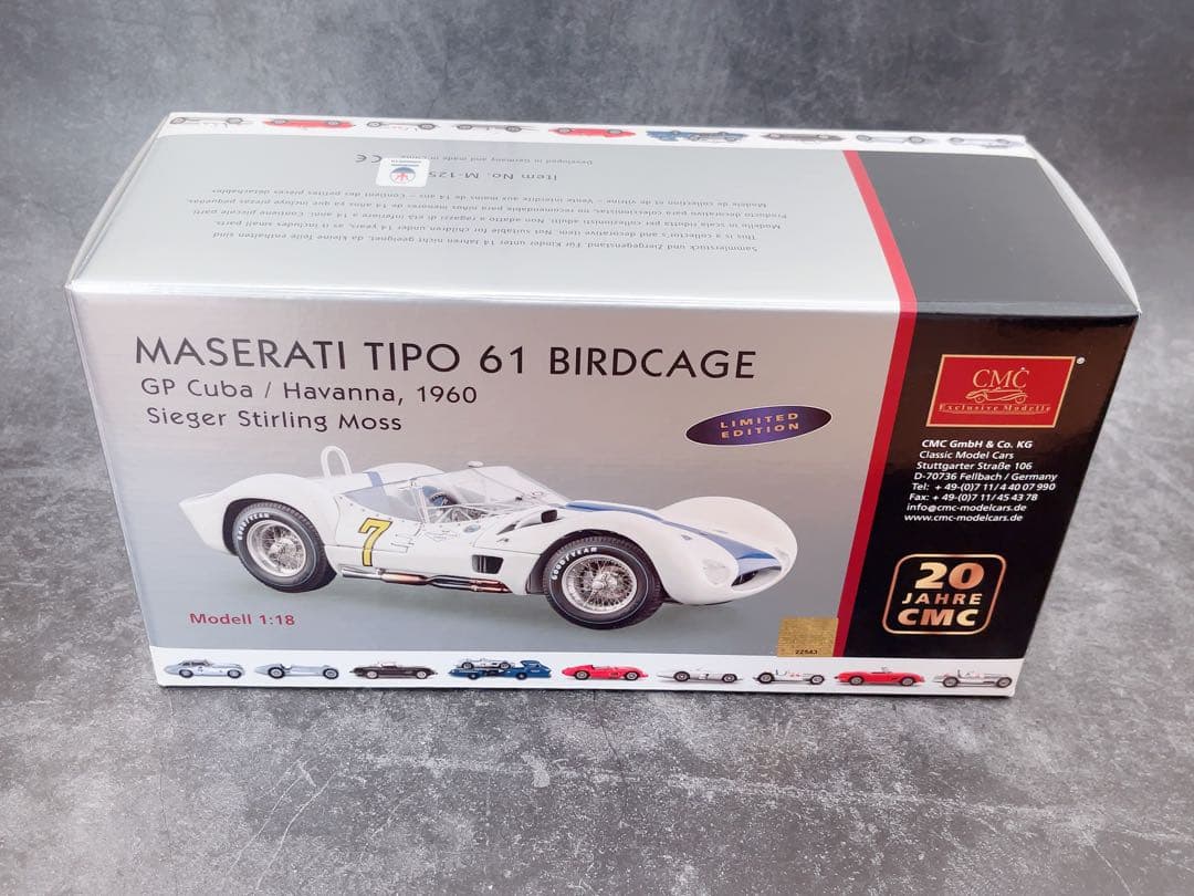 1500台限定 CMC 1/18 マセラティ ティーポ 61 バードケージ