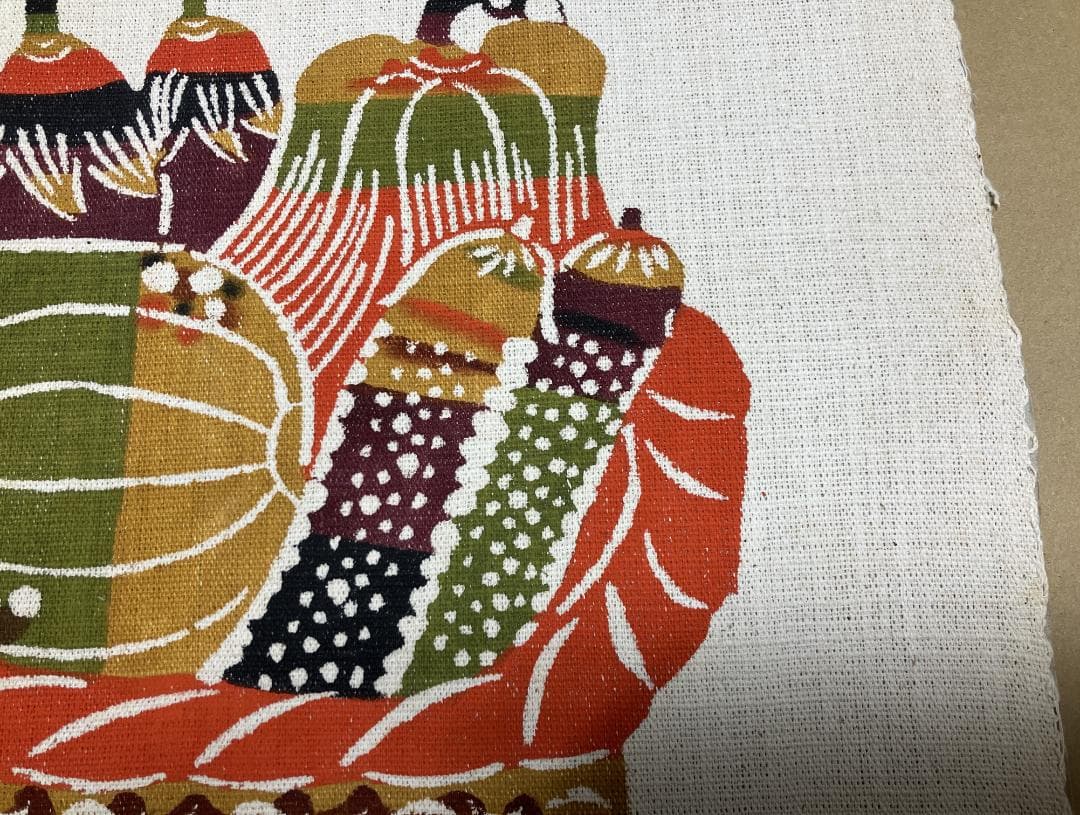 柚木沙弥郎 染絵(大)　野菜かご
