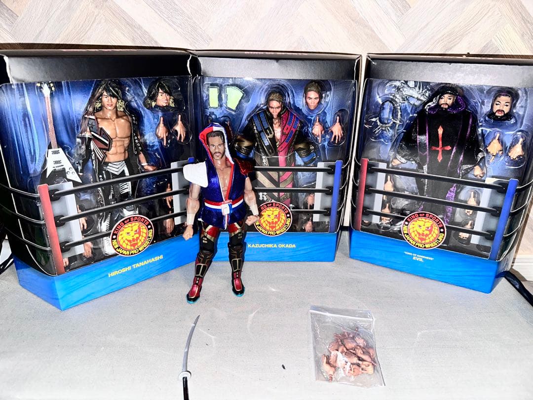 オカダ、棚橋、EVIL、オスプレイ　新日本プロレスフィギュアセット