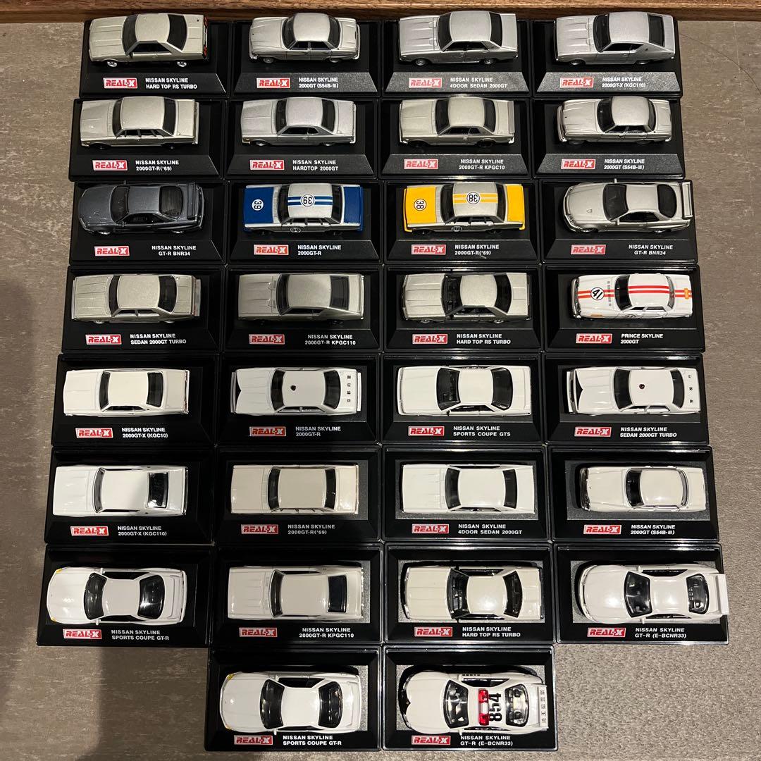 REAL-X 等　スカイライン 76台　ハコスカ　ケンメリ　GT-R ミニカー