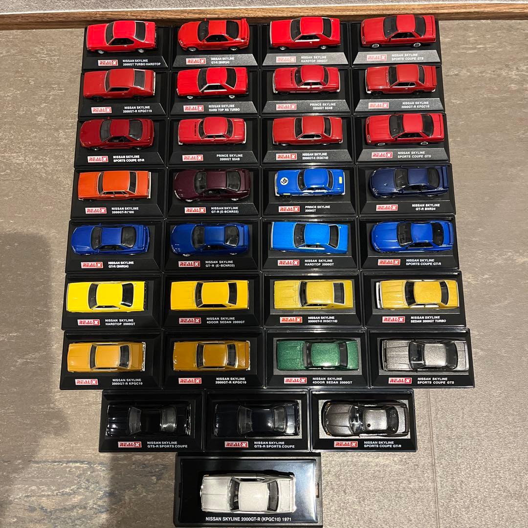 REAL-X 等　スカイライン 76台　ハコスカ　ケンメリ　GT-R ミニカー