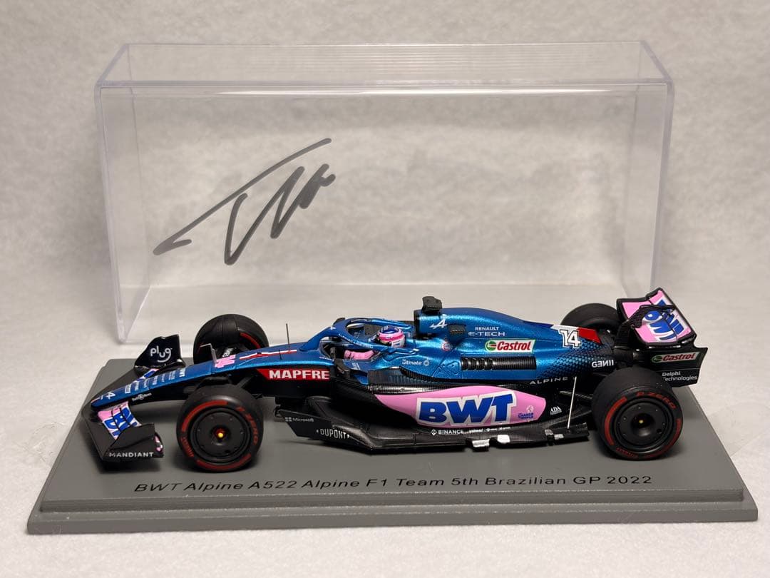 アルピーヌ Alpine A552 アロンソ　ブラジルGP 5位　直筆サイン入