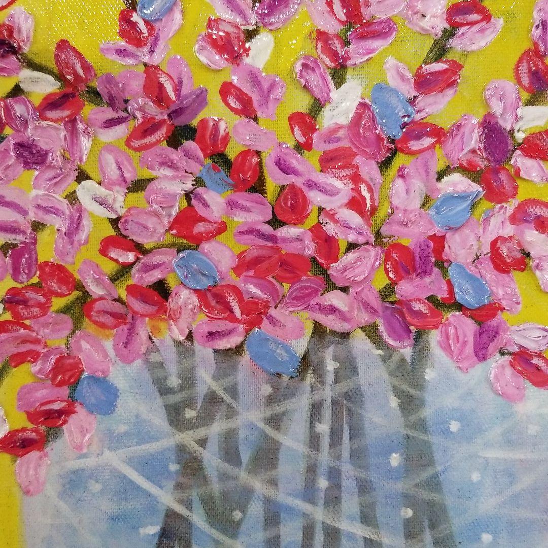 油絵　専用　枝に咲き誇る花
