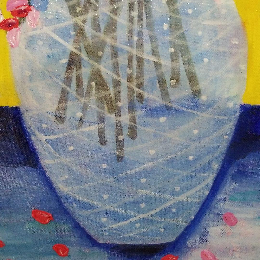 油絵　専用　枝に咲き誇る花