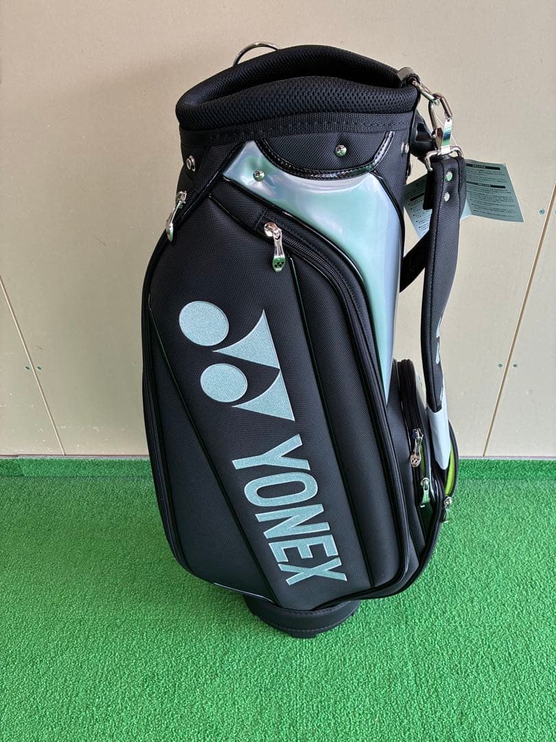 YONEX ゴルフバッグ キャディバッグ ブラック/シルバー（フードあり）
