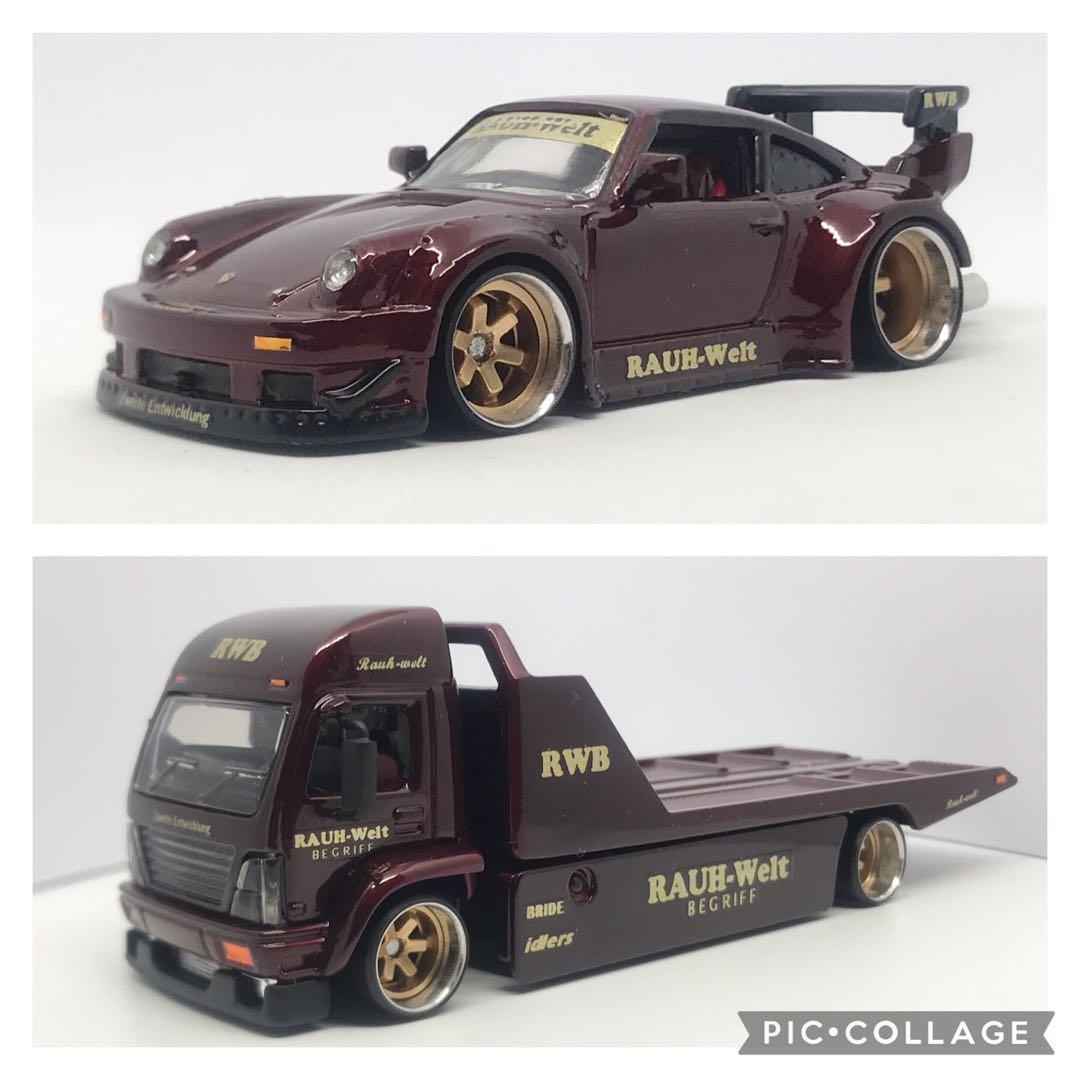 ホットウィール　ポルシェRWBトランスポートとポルシェRWBのカスタム