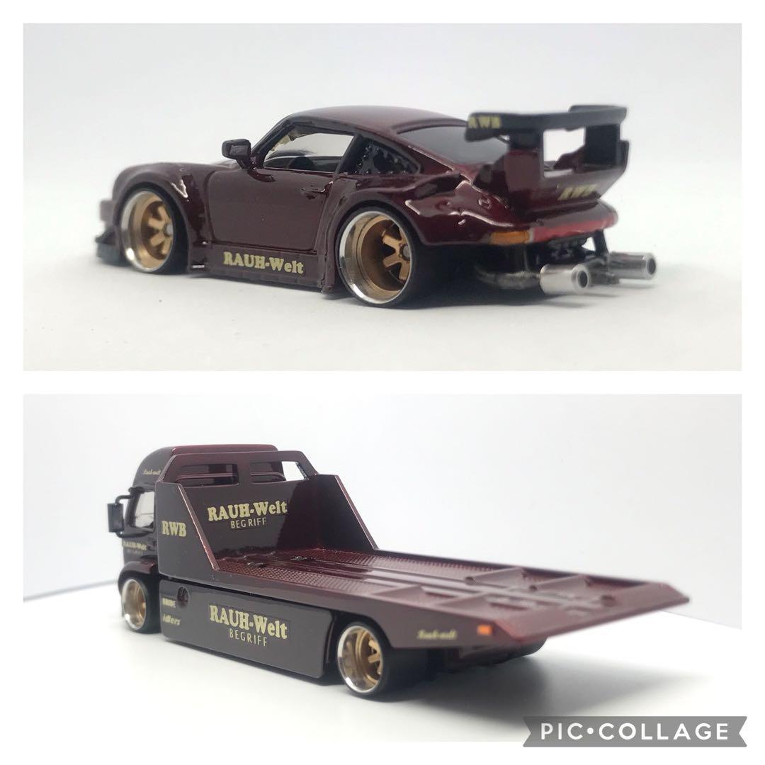 ホットウィール　ポルシェRWBトランスポートとポルシェRWBのカスタム