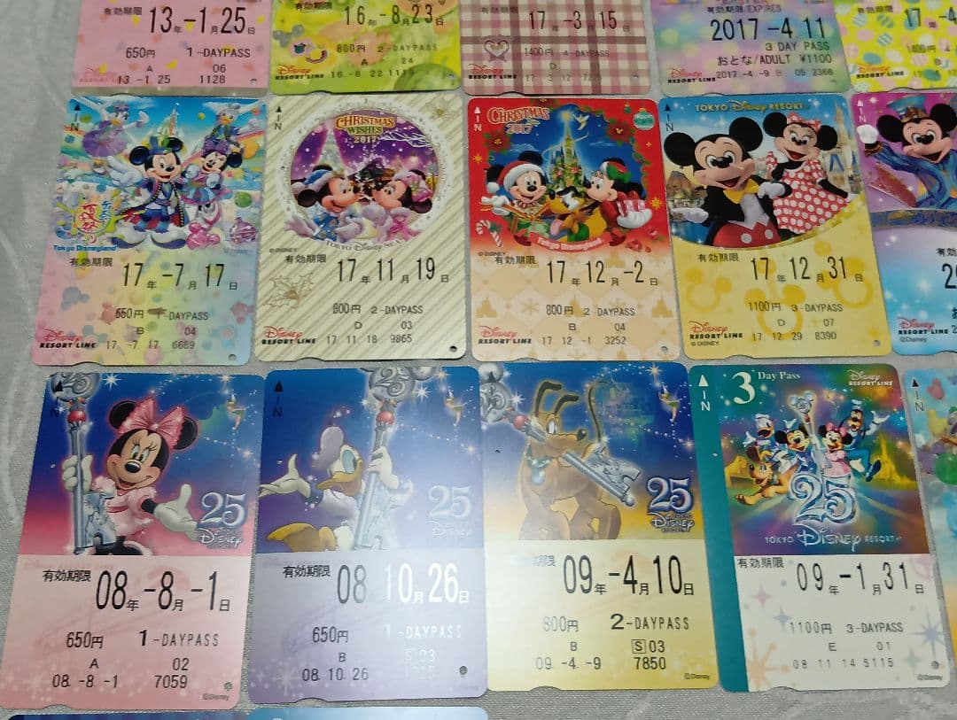 使用済　ディズニーリゾートライン　フリーきっぷ　まとめ売り　44枚