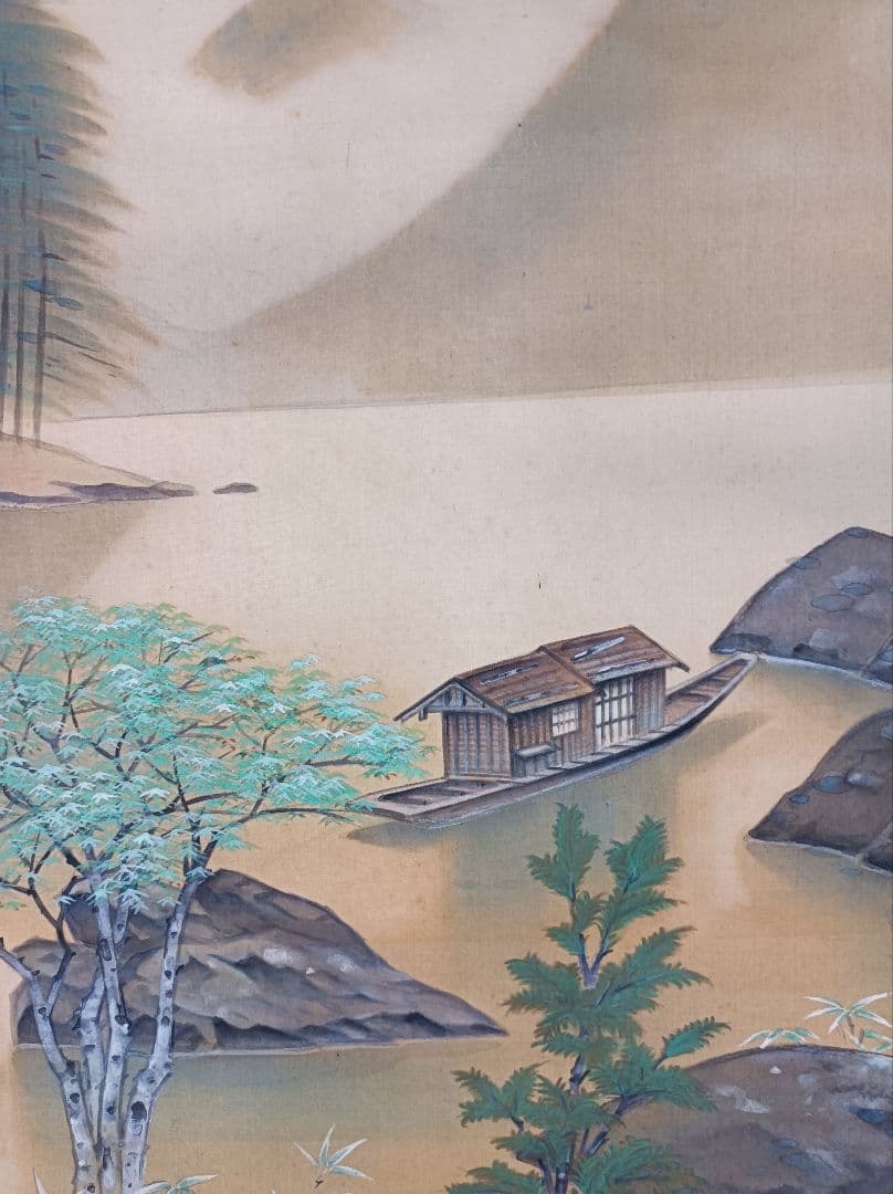 軸 開運 おもてなし 絵 龍脈 山水 花 紅葉 中国 風水 美術 骨董 インテリ
