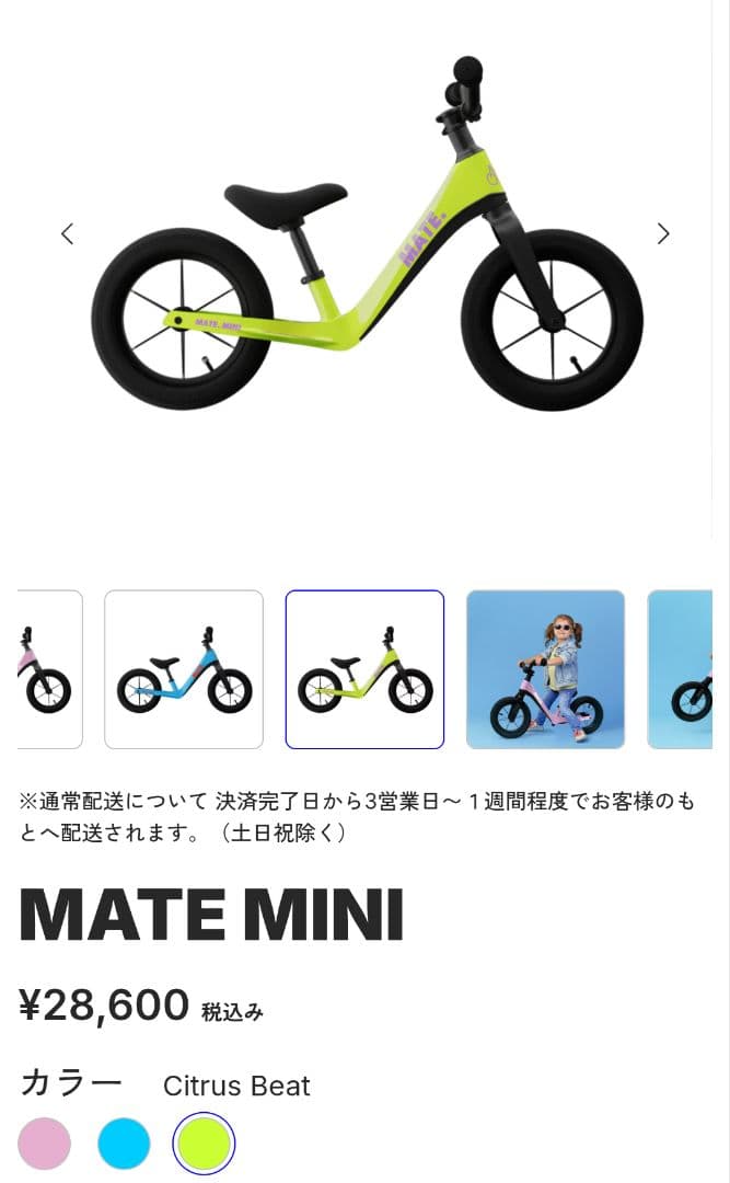 新品未使用 MATE MINI Citrus Beat メイトミニシトラスビート