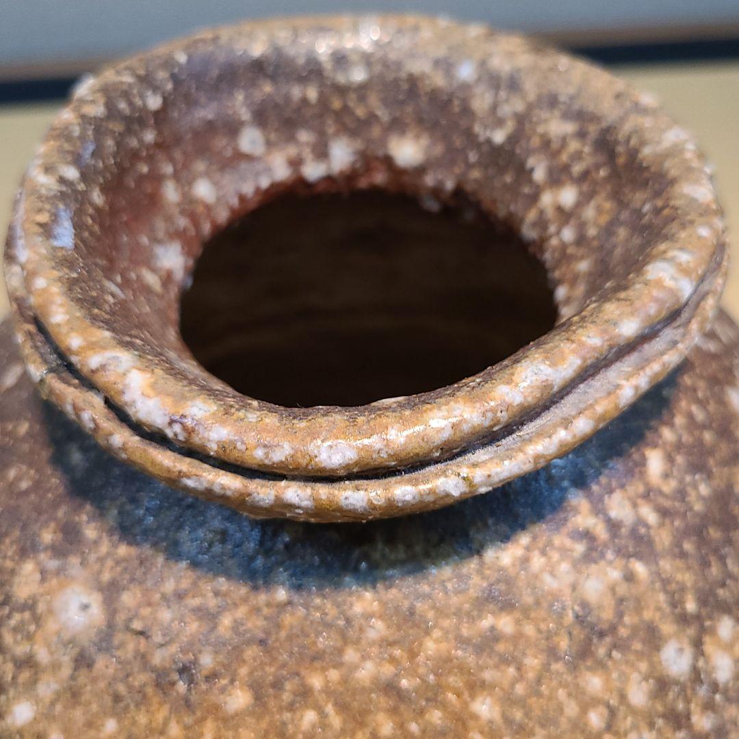 信楽焼 小川清峰作 壷 高さ6.5寸（約20cm） 箱なし 本物保証