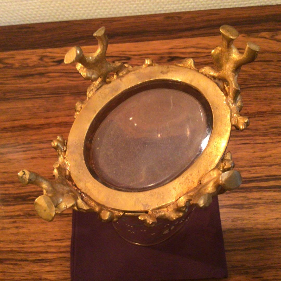 オールドバカラ　「象牙型花器」　ジャポニズムエナメル装飾　1890年頃