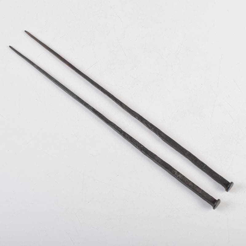茶道具　備前長船俊光(今泉俊光)作　古鉄　火箸　N　9173