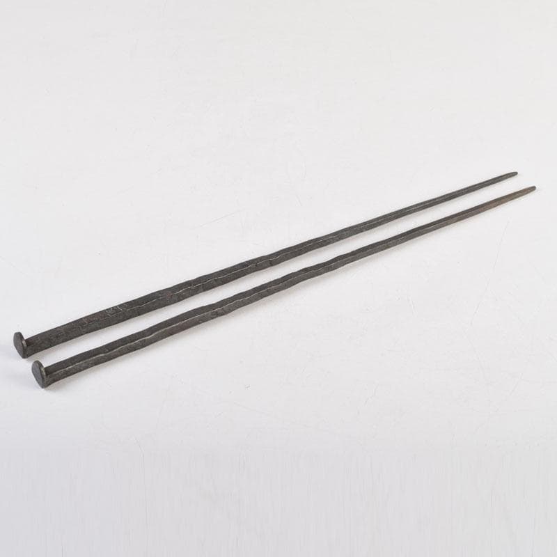 茶道具　備前長船俊光(今泉俊光)作　古鉄　火箸　N　9173