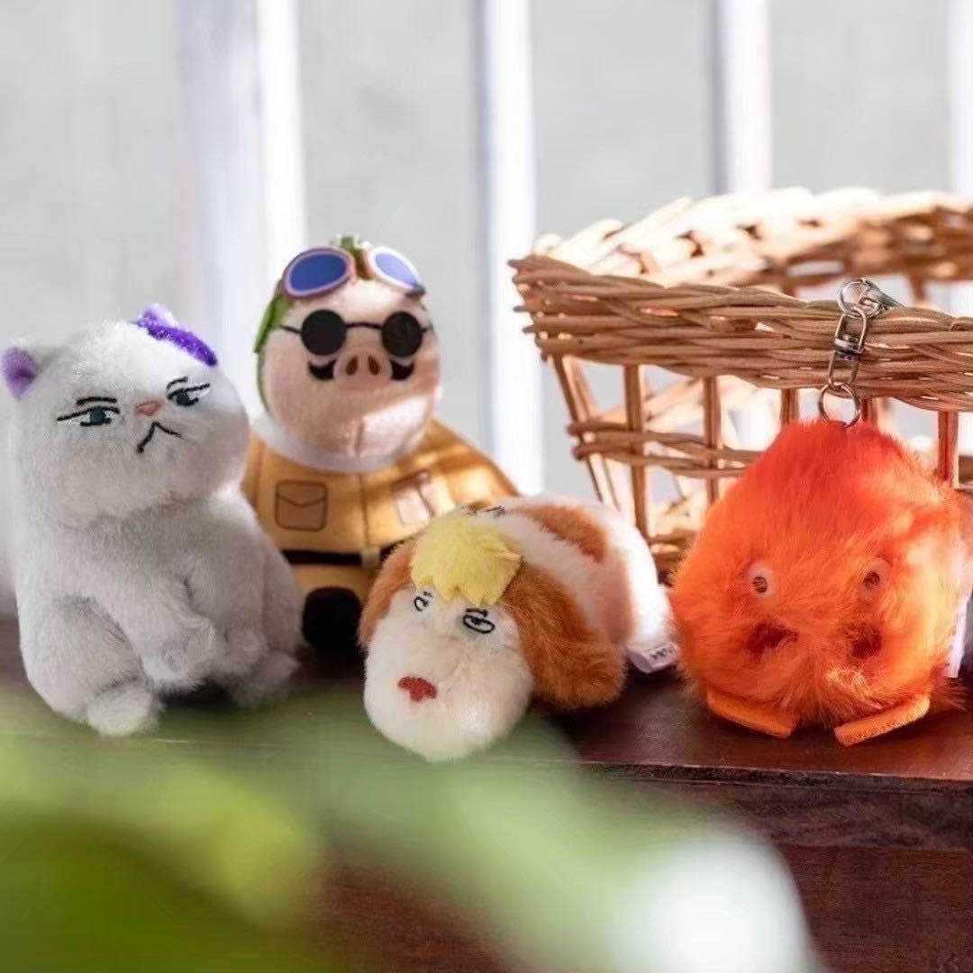 新品 ハウルの動く城 ふんわりキーホルダー ヒン 10点 マスコット ぬいぐるみ