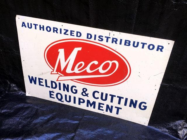 Meco社 ヴィンテージ アルミ 看板 溶接機器 切削機械 入手困難品