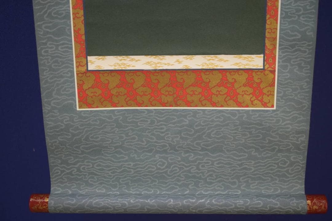 不詳/作者不明/釈迦三尊仏画/版材色/布袋屋掛軸HI-713