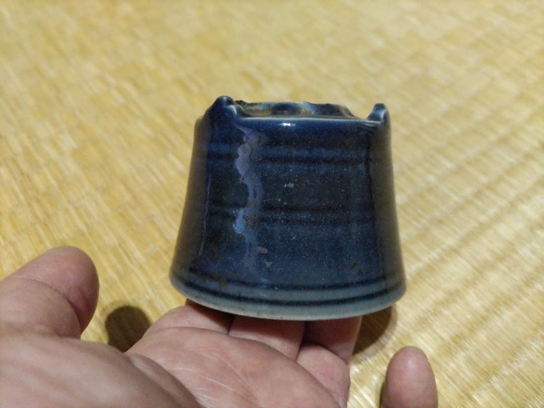 伊万里　瑠璃釉　香炉　江戸前期　無傷　初期伊万里？