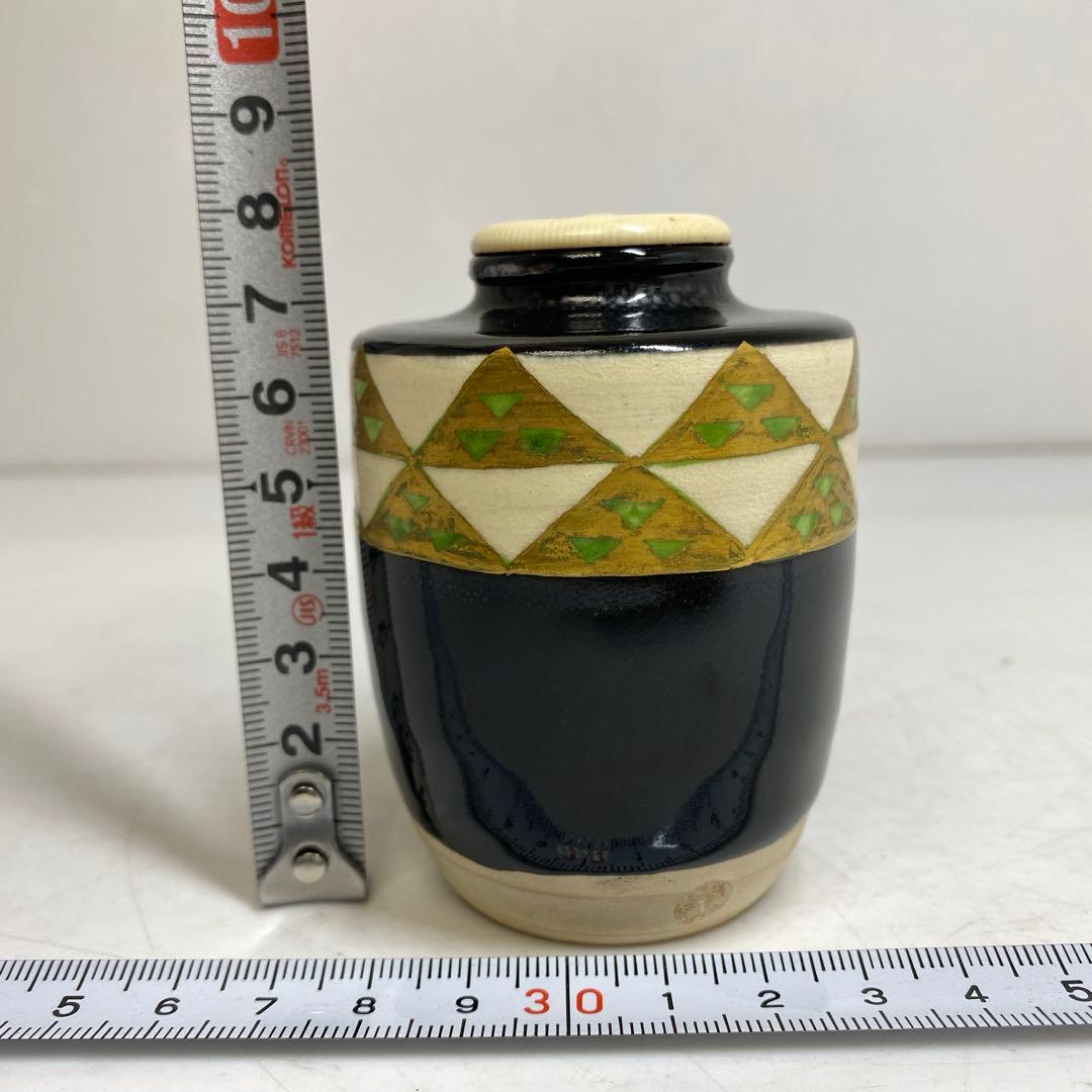 ☆茶3 平安 手塚景雲 仁清写茶入 共箱 高さ約8.4cm 東T8-0209①