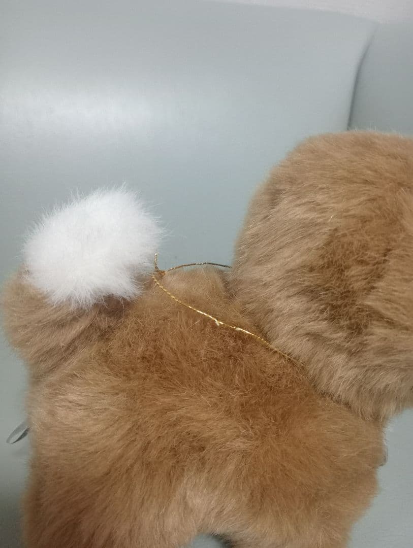 美品 ファースト社 ぬいぐるみ 日本犬 ブチ