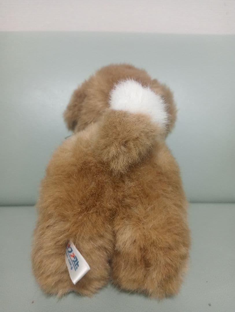 美品 ファースト社 ぬいぐるみ 日本犬 ブチ