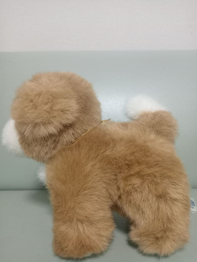 美品 ファースト社 ぬいぐるみ 日本犬 ブチ