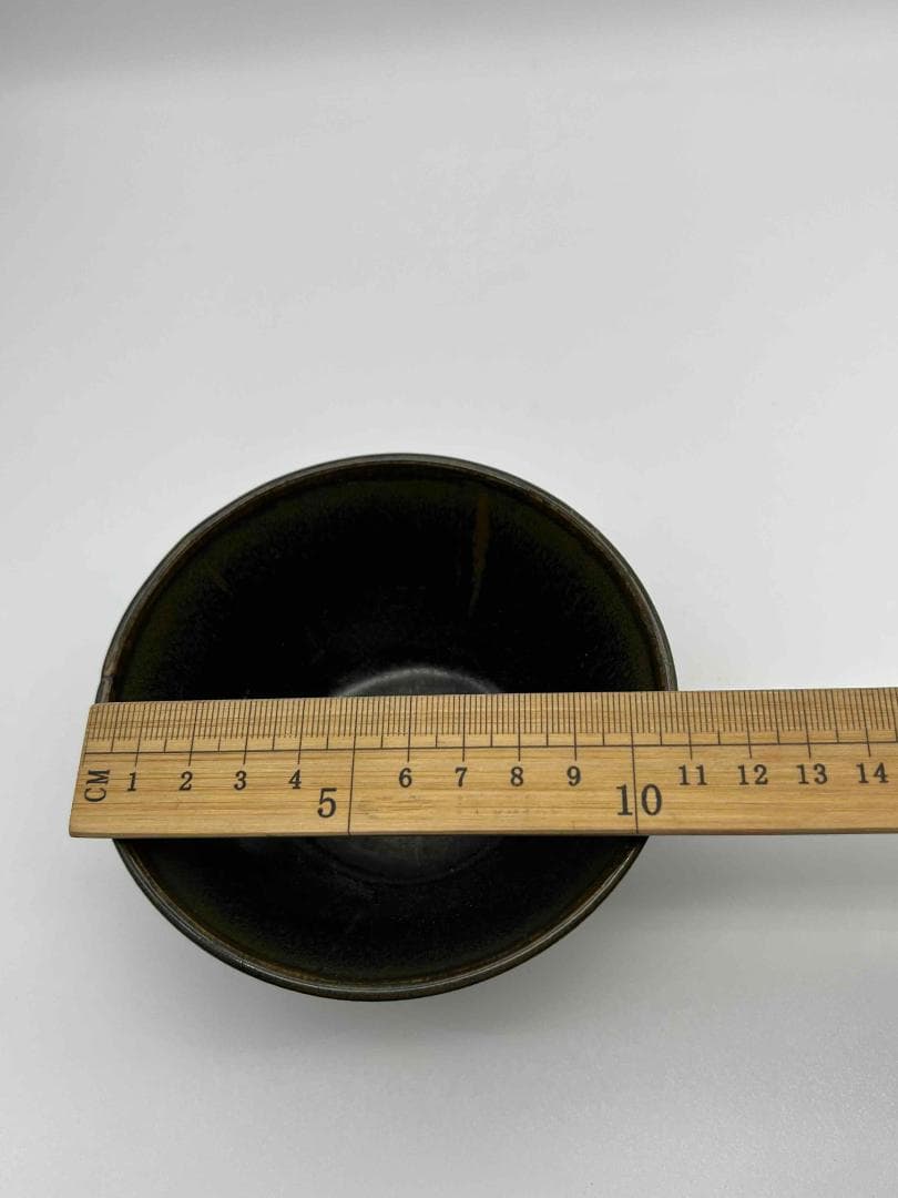 南宋時代　禾目天目茶碗　建窯茶盞 【旧家蔵出し】 希少貴重 唐物(E-60)