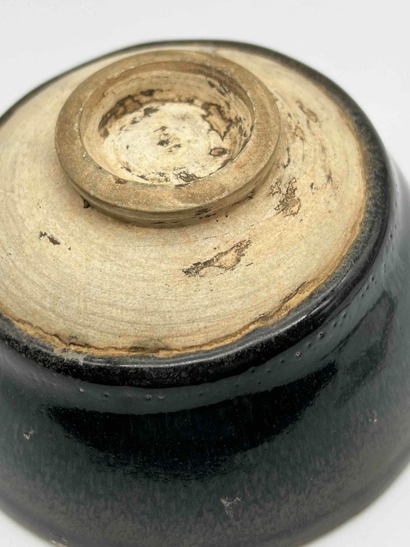 南宋時代　禾目天目茶碗　建窯茶盞 【旧家蔵出し】 希少貴重 唐物(E-60)