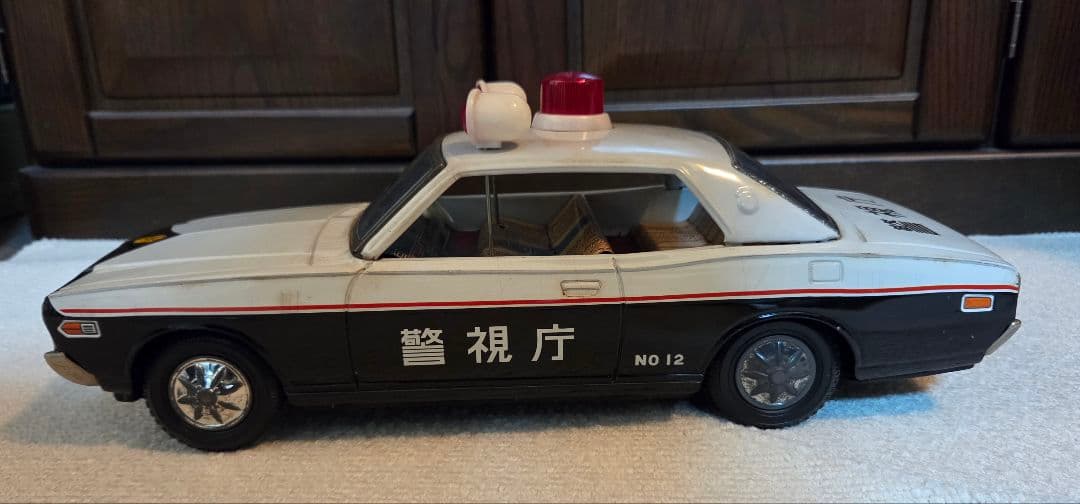 【箱付】【年代物】イチコー　グロリア　パトロールカー　ブリキ