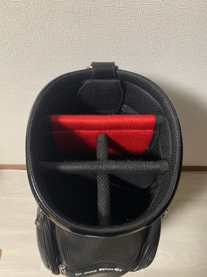le coq sportif キャディバッグ 黒赤