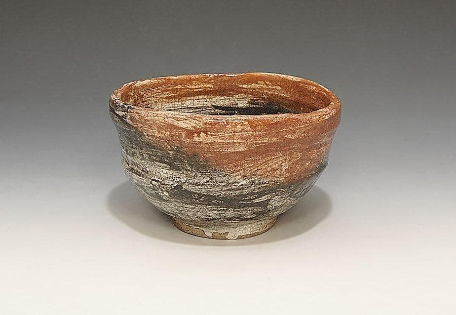 仁阿弥道八　二代目　高橋道八　作　赤楽茶碗　八代道八識箱　美品
