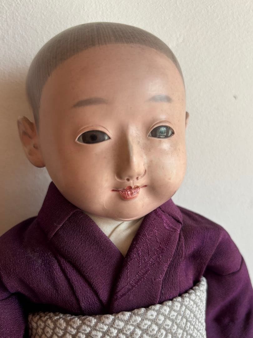 市松人形 竹内益次郎　吾妻人形　日本人形　大正　レトロ　約39cm 骨董　訳あり