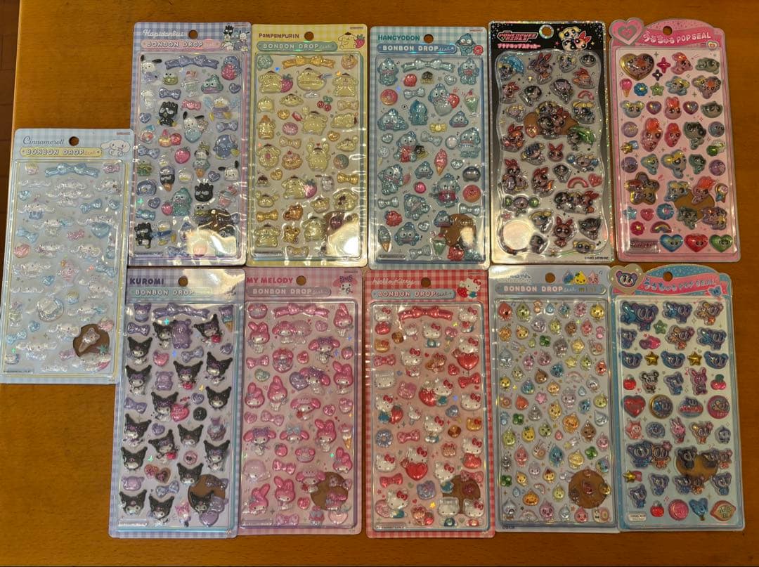 【正規品】ボンボンドロップシール　サンリオ 7種　うるちゅる他　まとめ売り