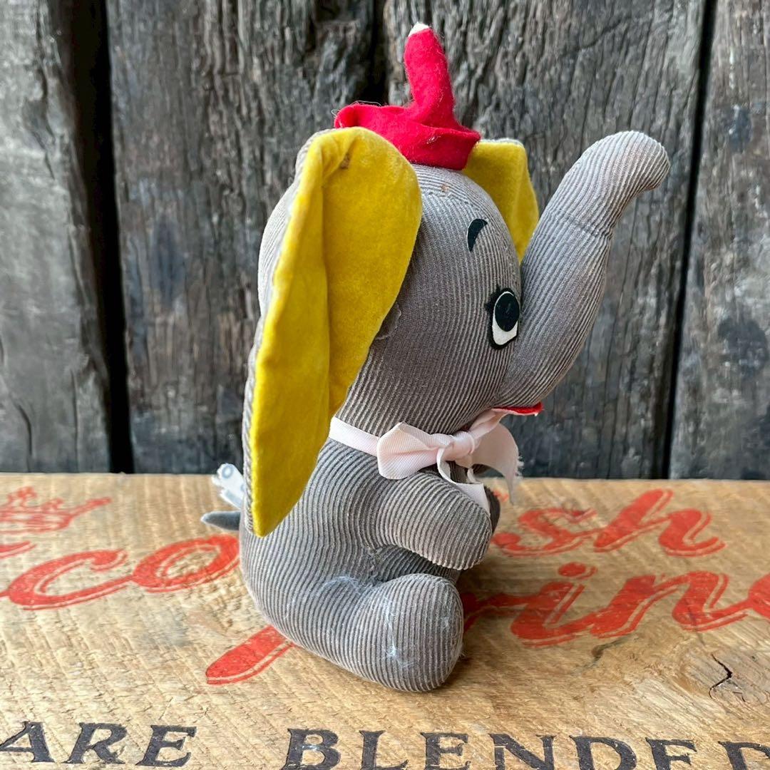 【USA vintage】ダンボ ディズニー　コーデュロイ　ぬいぐるみ　アメリカ