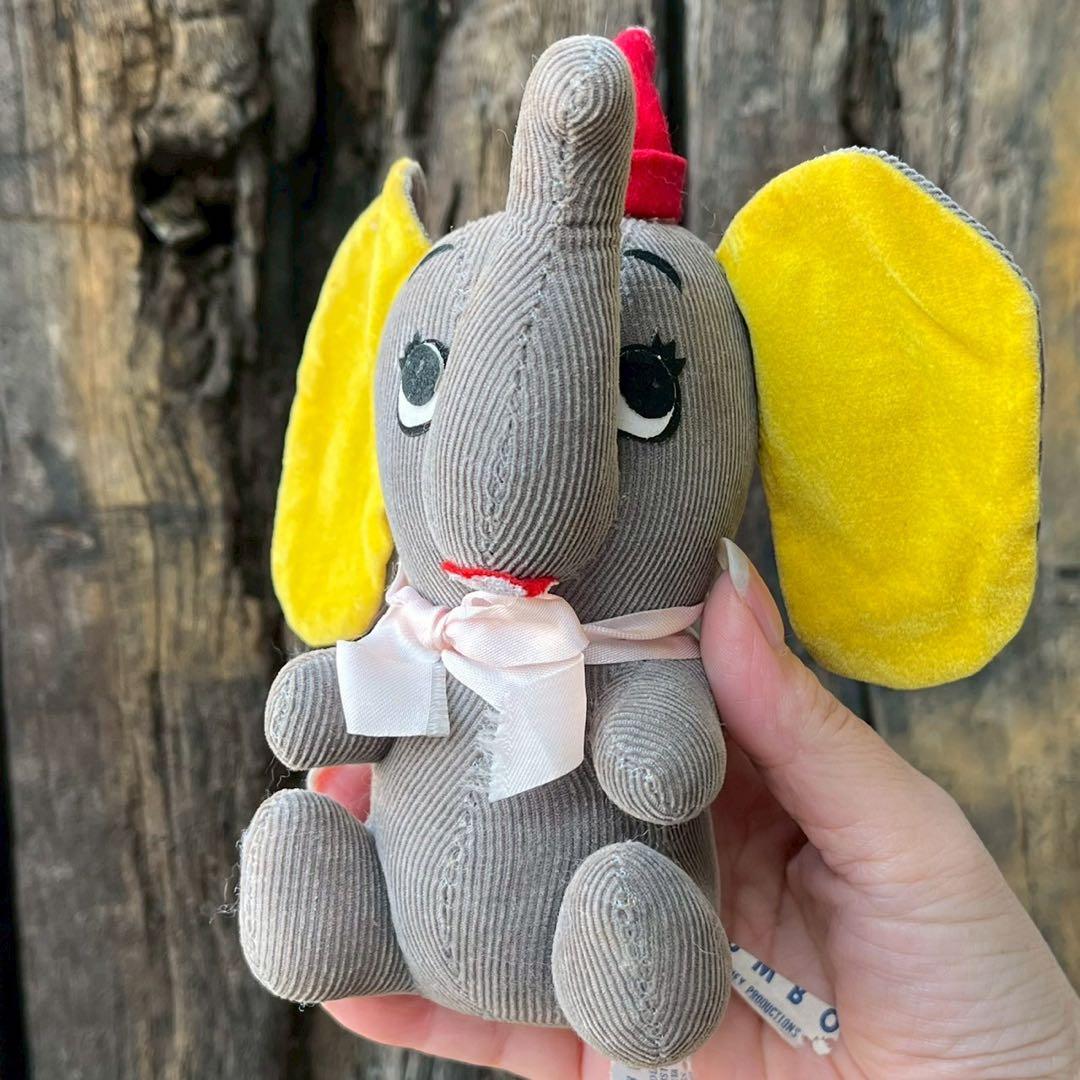 【USA vintage】ダンボ ディズニー　コーデュロイ　ぬいぐるみ　アメリカ