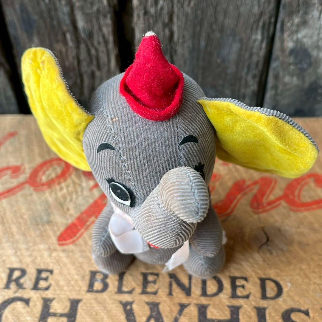【USA vintage】ダンボ ディズニー　コーデュロイ　ぬいぐるみ　アメリカ