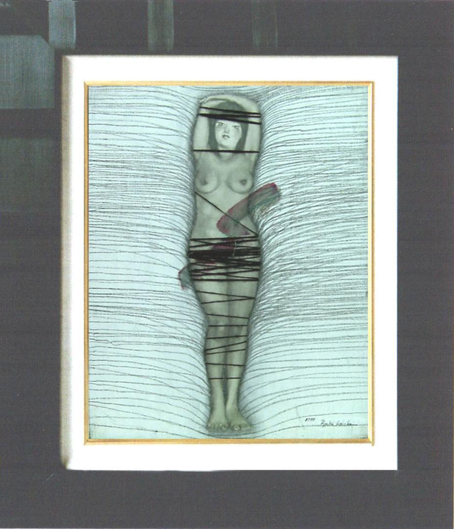 油絵 菅家令子 絵 絵画インテリア額付(青緑＋金色の枠) F6-202023女性