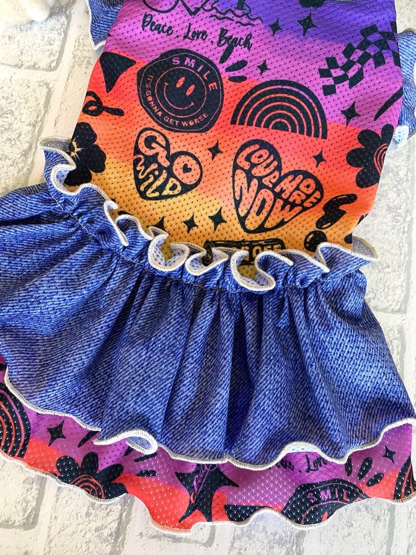 犬服 ワンピース(Ｓ) ꒡̈⃝Lily꒡̈⃝ハンドメイド