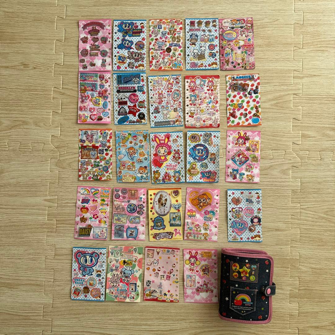 平成レトロ/完成品シール帳/レア品/ナルミヤブランド/ぷくぷく、おはじきシール有