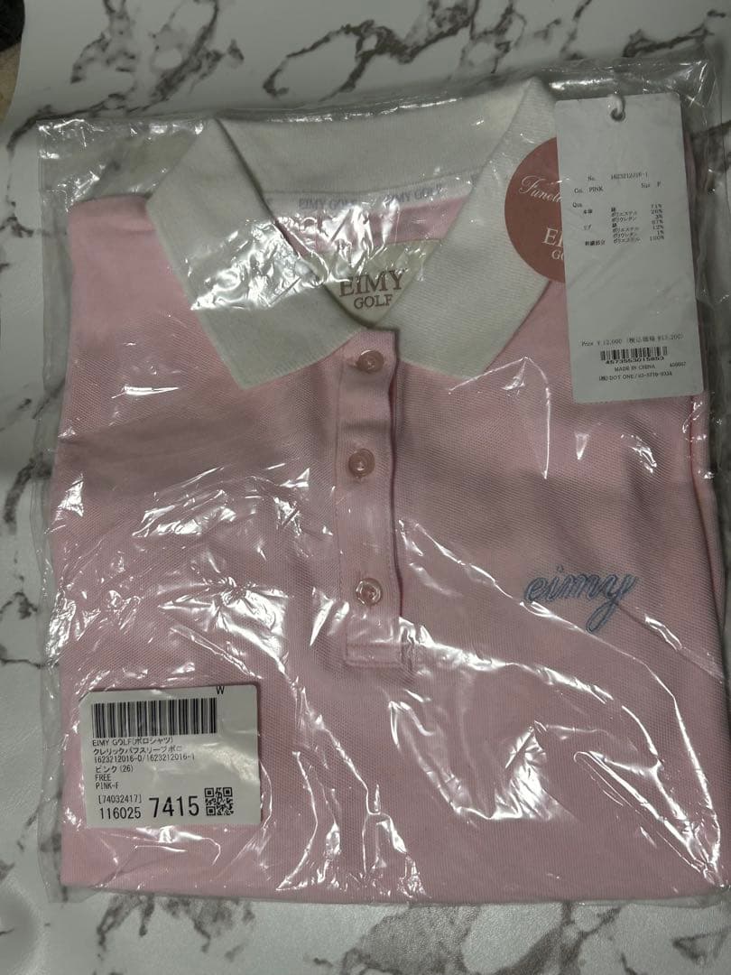【新品】エイミーゴルフ　EIMYGOLF クレリックパフスリーブポロ