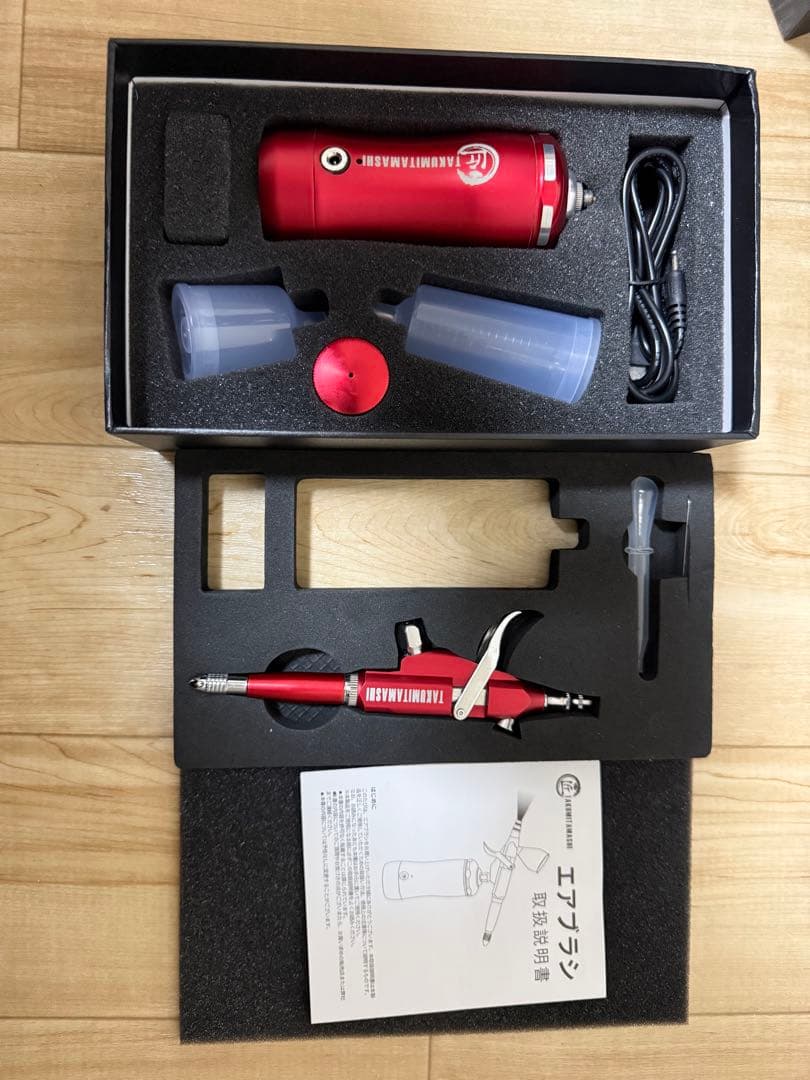 HS-E420DCLK LEDライト付きスプレーブース+エアブラシセット
