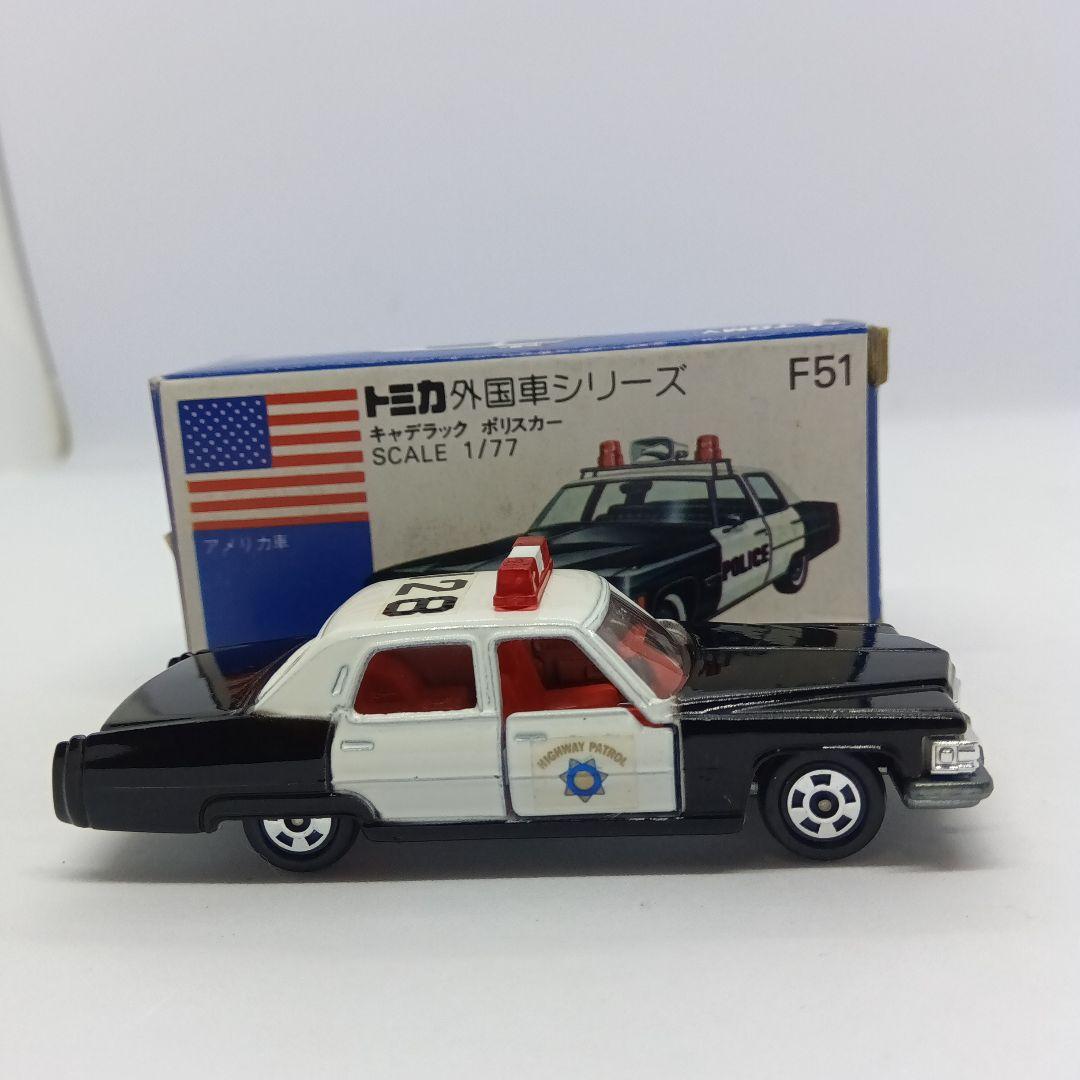 トミカ青箱 日本製 F51 キャデラックポリスカー B HIGHWAY パトカ