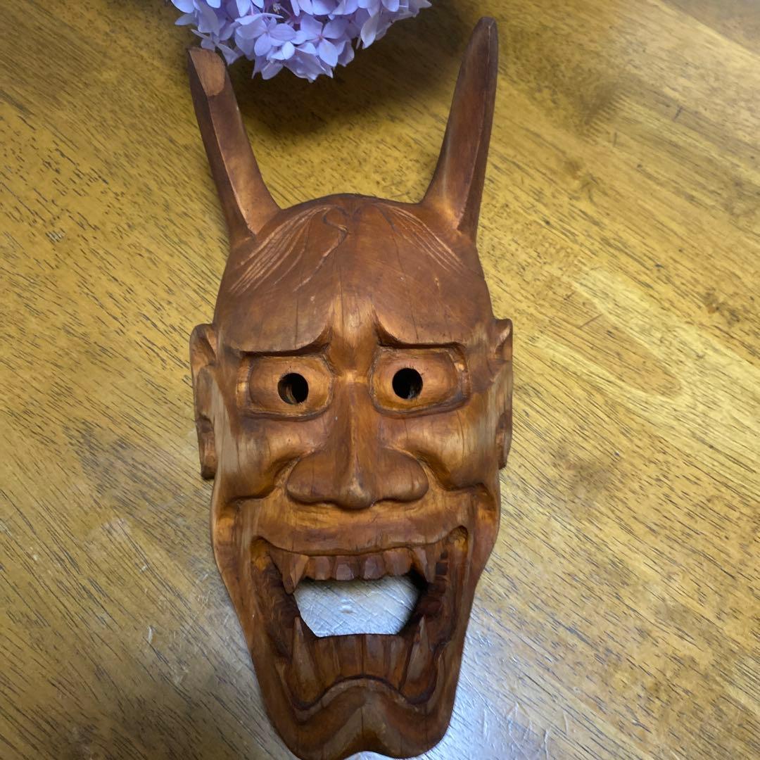 木彫般若お面